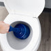 Antimicrobial Bellows Accordion Toilet Plunger with Black Storage Tray (Blue) - Sweatfully