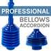 Antimicrobial Bellows Accordion Toilet Plunger with Black Storage Tray (Blue) - Sweatfully