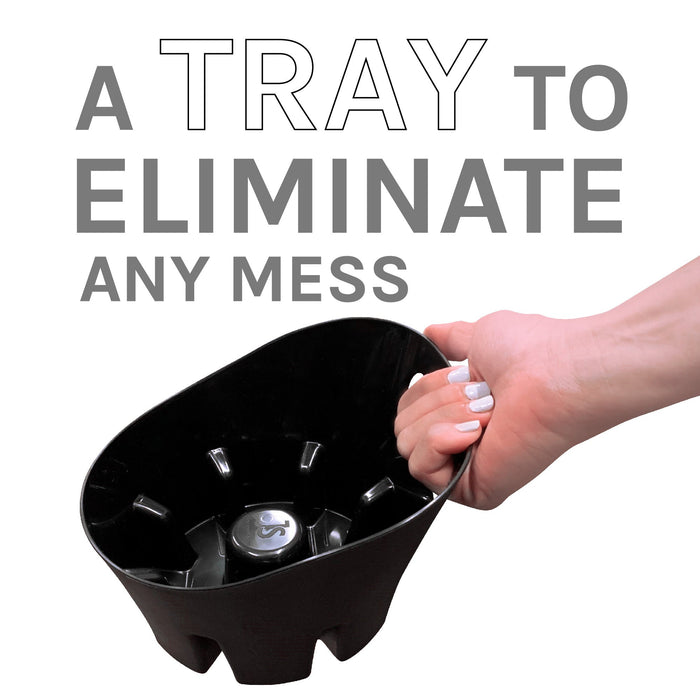 Antimicrobial Bellows Accordion Toilet Plunger with Black Storage Tray (Blue) - Sweatfully