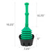 Antimicrobial Bellows Accordion Toilet Plunger with Black Storage Tray (Green) - Sweatfully