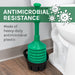 Antimicrobial Bellows Accordion Toilet Plunger with Black Storage Tray (Green) - Sweatfully