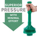 Antimicrobial Bellows Accordion Toilet Plunger with Black Storage Tray (Green) - Sweatfully