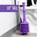Bellows Accordion Toilet Plunger (Purple) - Sweatfully