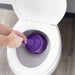 Antimicrobial Bellows Accordion Toilet Plunger with Black Storage Tray (Purple) - Sweatfully