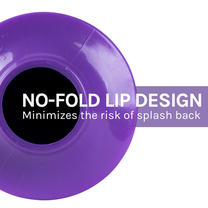 Antimicrobial Bellows Accordion Toilet Plunger with Black Storage Tray (Purple) - Sweatfully