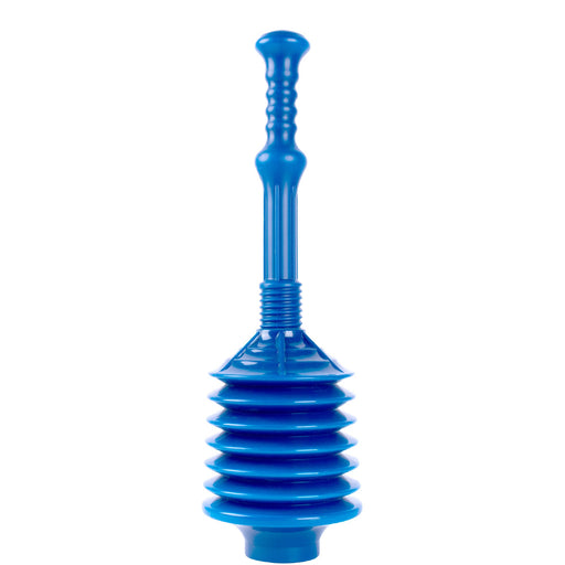 Bellows Accordion Toilet Plunger (Blue) - Sweatfully
