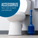 Bellows Accordion Toilet Plunger (Blue) - Sweatfully