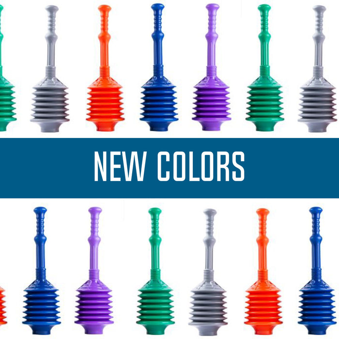 Bellows Accordion Toilet Plunger (Blue) - Sweatfully