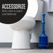 Bellows Accordion Toilet Plunger (Black and White) - Sweatfully