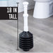Bellows Accordion Toilet Plunger (Black and White) - Sweatfully