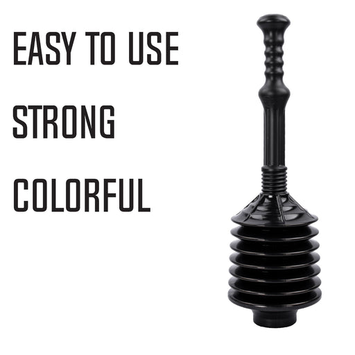 Bellows Accordion Toilet Plunger (Black) - Sweatfully