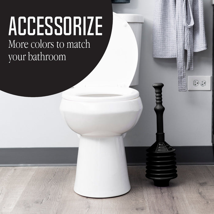 Bellows Accordion Toilet Plunger (Black) - Sweatfully