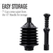 Bellows Accordion Toilet Plunger (Black) - Sweatfully
