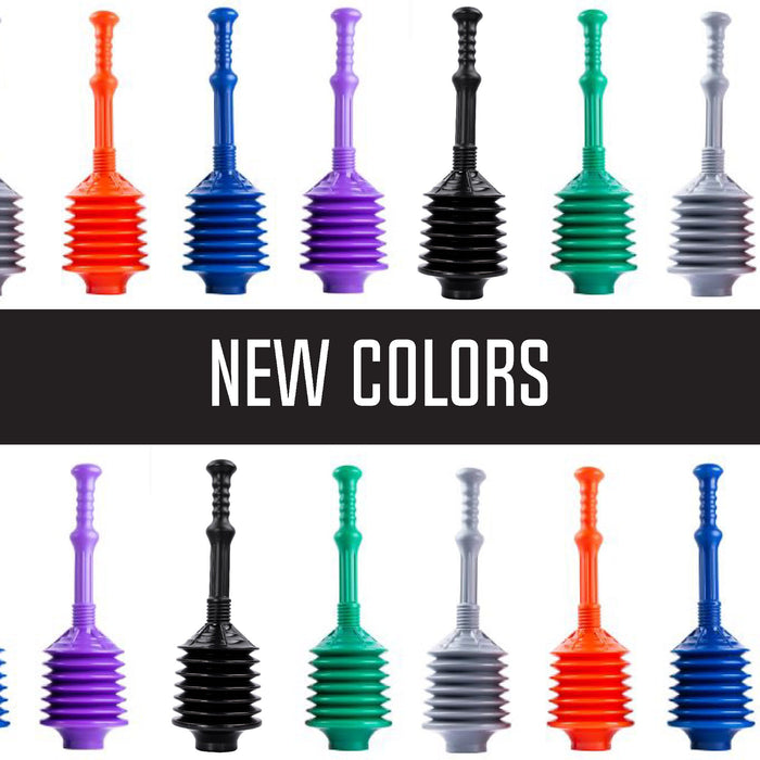 Bellows Accordion Toilet Plunger (Black) - Sweatfully