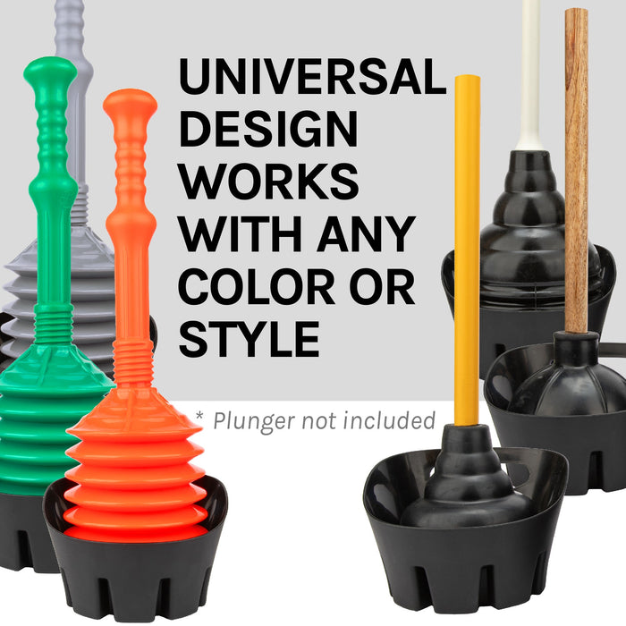 Antimicrobial Universal Drip Tray for Toilet Plunger (Black) - Sweatfully