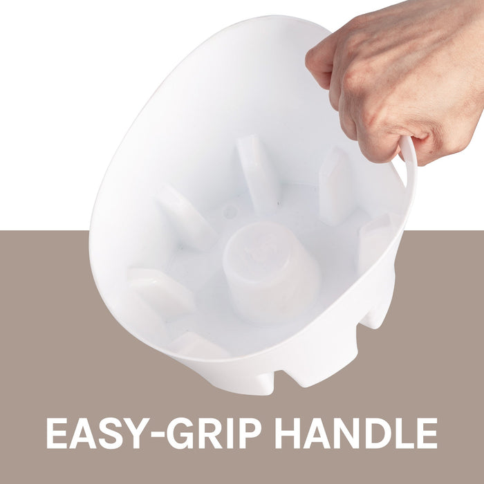 Antimicrobial Universal Drip Tray for Toilet Plunger (White) - Sweatfully