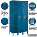 Salsbury 15" Wide Single Tier Standard Metal Locker - 3 Wide - 6 Feet High - 15 Inches Deep - Blue - Assembled - Sweatfully