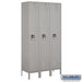 Salsbury 15" Wide Single Tier Standard Metal Locker - 3 Wide - 6 Feet High - 15 Inches Deep - Gray - Unassembled - Sweatfully