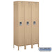 Salsbury 15" Wide Single Tier Standard Metal Locker - 3 Wide - 6 Feet High - 15 Inches Deep - Tan - Assembled - Sweatfully