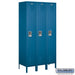 Salsbury 15" Wide Single Tier Standard Metal Locker - 3 Wide - 6 Feet High - 18 Inches Deep - Blue - Assembled - Sweatfully