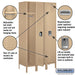Salsbury 15" Wide Single Tier Standard Metal Locker - 3 Wide - 6 Feet High - 18 Inches Deep - Tan - Assembled - Sweatfully