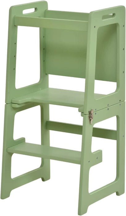 Date - 4 in 1 Kitchen Tower, Desk, Step Stool and Chalkboard - Sweatfully