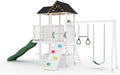 Craftsman Modern Outdoor Swing Set | Wooden Backyard Swing Frame for Kids - Sweatfully