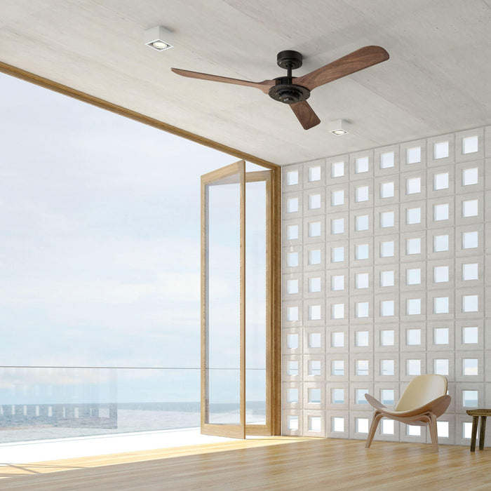 52" Aerofanture Industrial DC Motor Downrod Mount Reversible Ceiling Fan with Lighting and Remote Control - Sweatfully