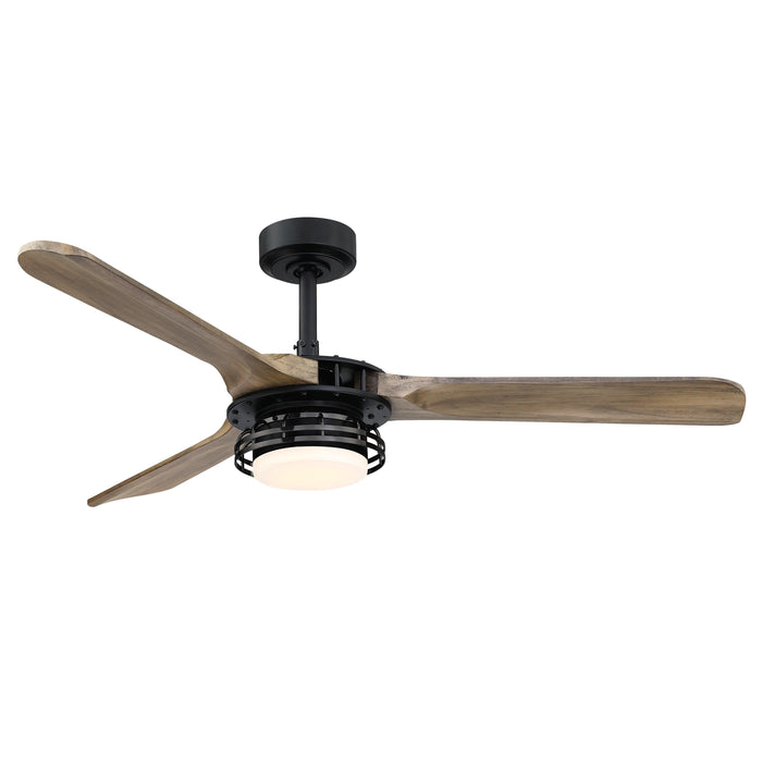 52" Aerofanture Industrial DC Motor Downrod Mount Reversible Ceiling Fan with Lighting and Remote Control - Sweatfully