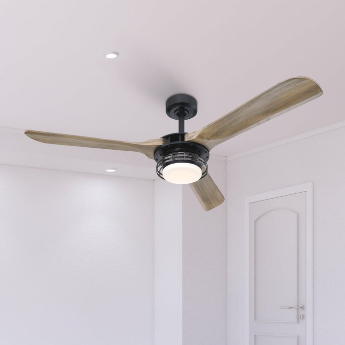 52" Aerofanture Industrial DC Motor Downrod Mount Reversible Ceiling Fan with Lighting and Remote Control - Sweatfully