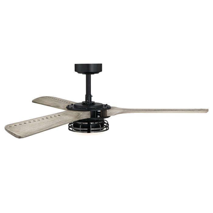 52" Aerofanture Industrial DC Motor Downrod Mount Reversible Ceiling Fan with Lighting and Remote Control - Sweatfully