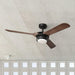 52" Aerofanture Industrial DC Motor Downrod Mount Reversible Ceiling Fan with Lighting and Remote Control - Sweatfully