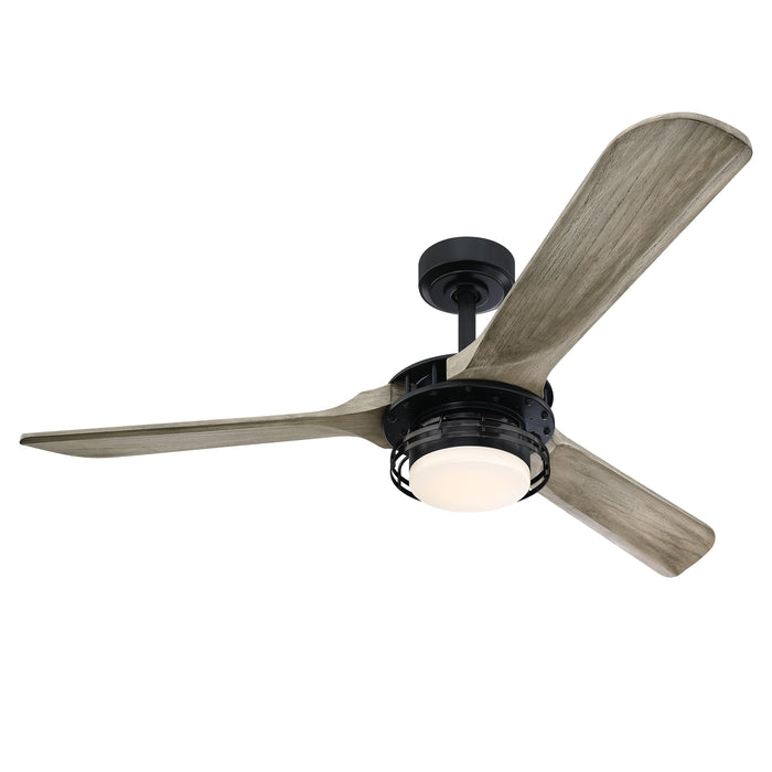 52" Aerofanture Industrial DC Motor Downrod Mount Reversible Ceiling Fan with Lighting and Remote Control - Sweatfully