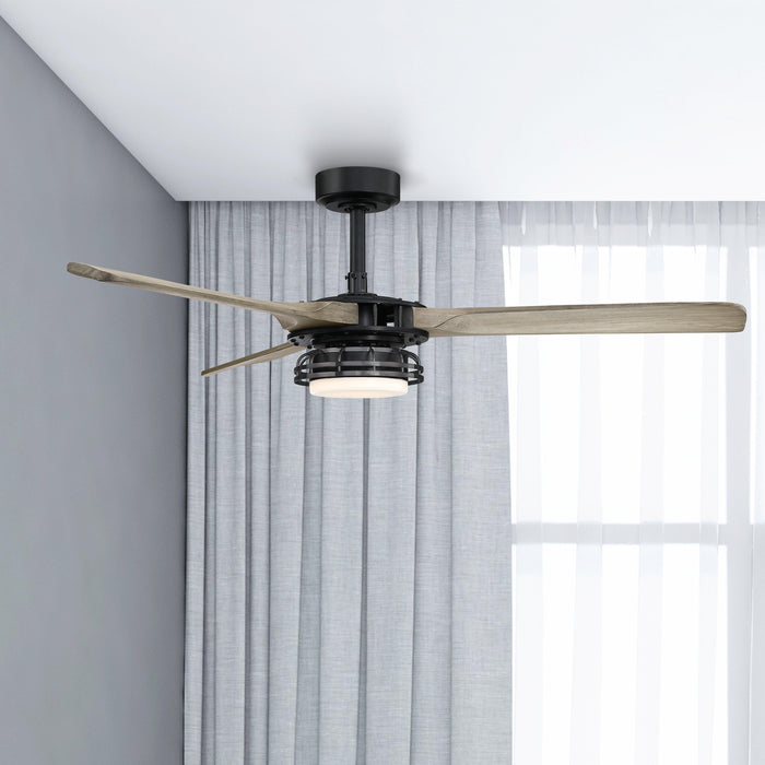 52" Aerofanture Industrial DC Motor Downrod Mount Reversible Ceiling Fan with Lighting and Remote Control - Sweatfully