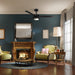 52" Aerofanture Industrial DC Motor Downrod Mount Reversible Ceiling Fan with Lighting and Remote Control - Sweatfully