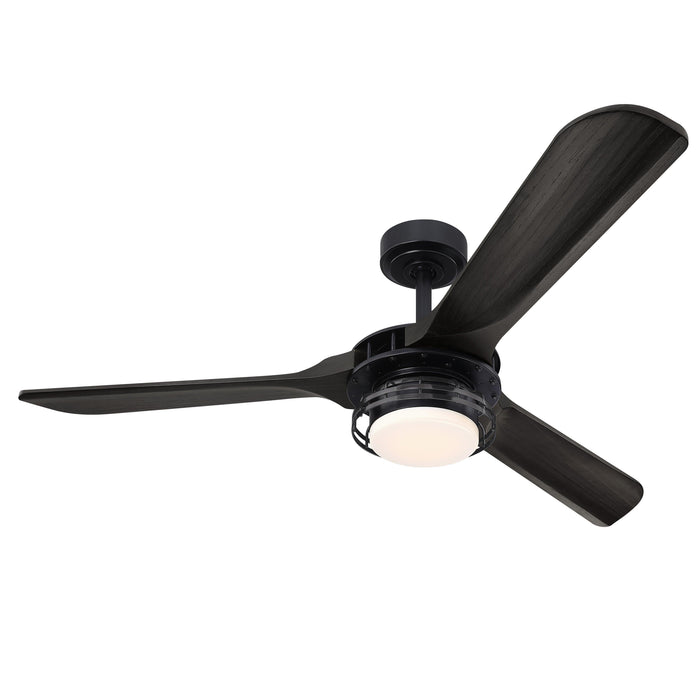 52" Aerofanture Industrial DC Motor Downrod Mount Reversible Ceiling Fan with Lighting and Remote Control - Sweatfully