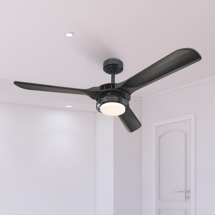52" Aerofanture Industrial DC Motor Downrod Mount Reversible Ceiling Fan with Lighting and Remote Control - Sweatfully