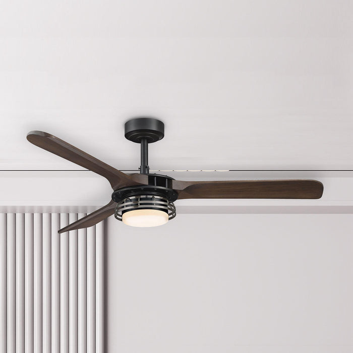 52" Aerofanture Industrial DC Motor Downrod Mount Reversible Ceiling Fan with Lighting and Remote Control - Sweatfully