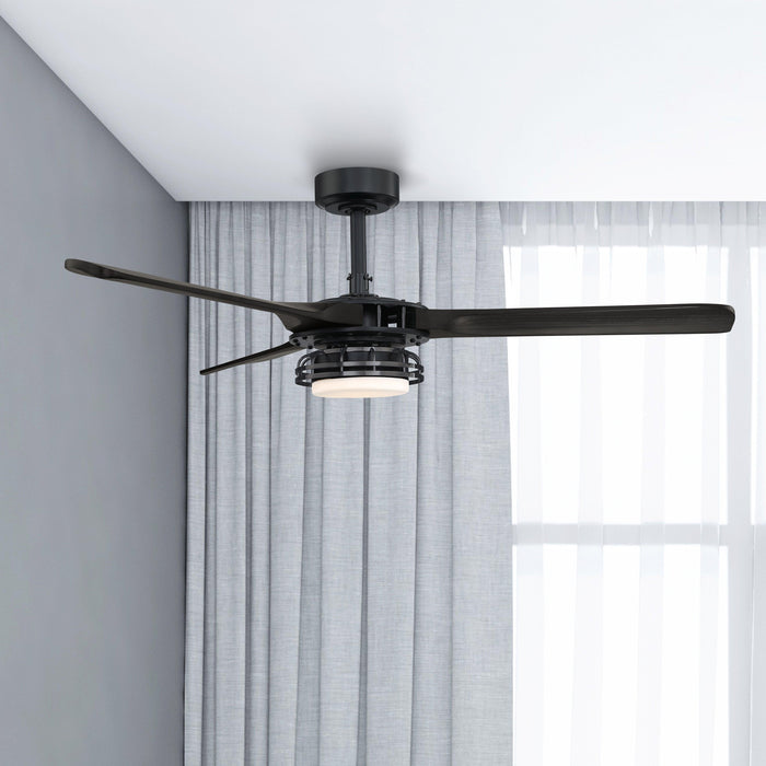 52" Aerofanture Industrial DC Motor Downrod Mount Reversible Ceiling Fan with Lighting and Remote Control - Sweatfully