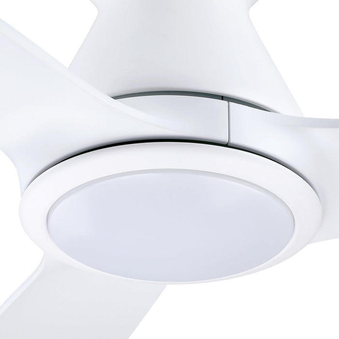 52" Ahmedabad Industrial DC Motor Flush Mount Reversible Ceiling Fan with LED Lighting and Remote Control - Sweatfully