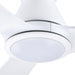 52" Ahmedabad Industrial DC Motor Flush Mount Reversible Ceiling Fan with LED Lighting and Remote Control - Sweatfully