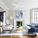 52" Ahmedabad Industrial DC Motor Flush Mount Reversible Ceiling Fan with LED Lighting and Remote Control - Sweatfully