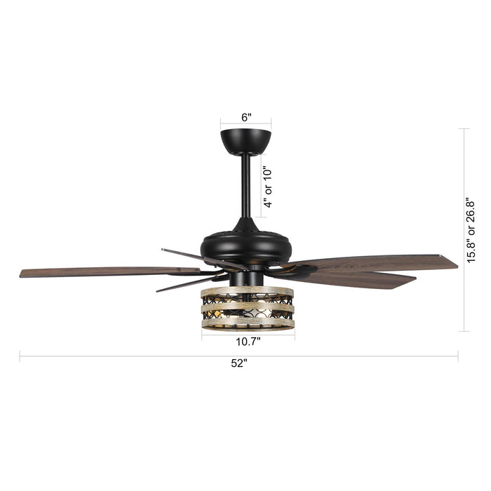 52" Alward Smart Fan with Light Kit - Sweatfully