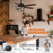 52" Alward Smart Fan with Light Kit - Sweatfully