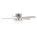 52" Bangatore Traditional Chrome Flush Mount Reversible Ceiling Fan with Lighting and Remote Control - Sweatfully