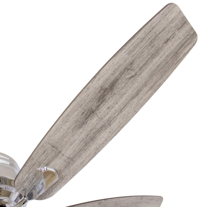 52" Bangatore Traditional Chrome Flush Mount Reversible Ceiling Fan with Lighting and Remote Control - Sweatfully