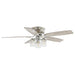 52" Bangatore Traditional Chrome Flush Mount Reversible Ceiling Fan with Lighting and Remote Control - Sweatfully