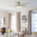52" Bangatore Traditional Chrome Flush Mount Reversible Ceiling Fan with Lighting and Remote Control - Sweatfully