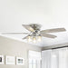 52" Bangatore Traditional Chrome Flush Mount Reversible Ceiling Fan with Lighting and Remote Control - Sweatfully