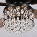 52" Berkshire Modern Downrod Mount Reversible Crystal Ceiling Fan with Lighting and Remote Control - Sweatfully